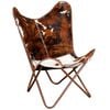 vidaXL Butterfly Chair Brown and White