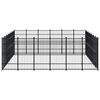 vidaXL Dog Kennel Black Powder-coated steel 415.8 sq ft Durable