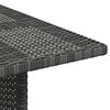 vidaXL Dining Table Grey PE rattan, Powder-Coated Steel Medium