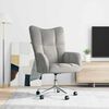 vidaXL Relaxing Chair Light Gray Velvet (100% polyester), steel Standard