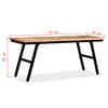 vidaXL Bench Brown, Black Reclaimed teak, Steel
