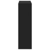 vidaXL Bookcase Black Engineered wood Medium Bookcase Rectangular