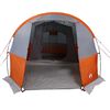 vidaXL Camping Tent Tunnel 4-Person Grey and Orange Waterproof