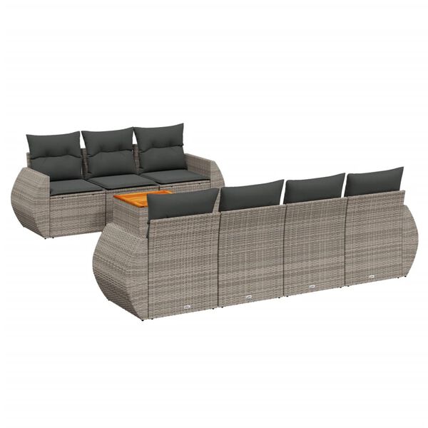 vidaXL Garden Sofa Set Grey, Dark Grey