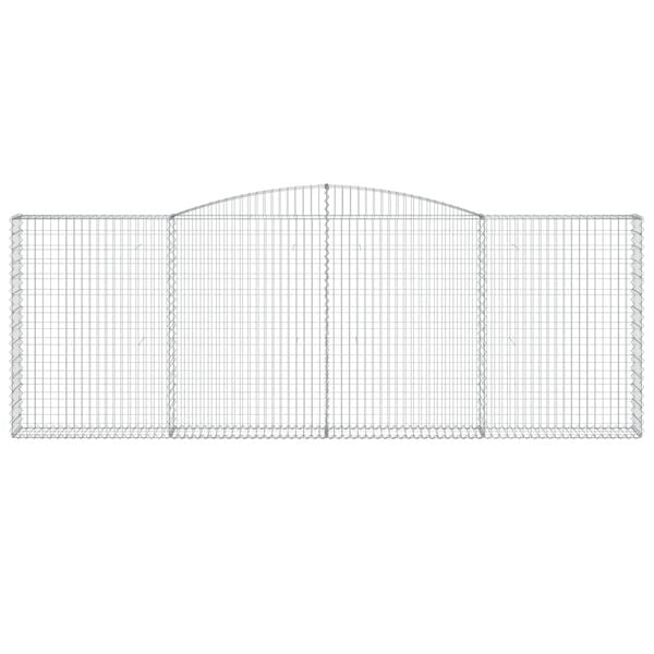 vidaXL Gabion Basket Silver Galvanized iron 157.5 x 11.8 x 63.0 in