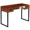 vidaXL Desk Brown Solid Acacia Wood Standard Desk Rectangular