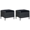 vidaXL Garden Lounge Set Dark grey, Black