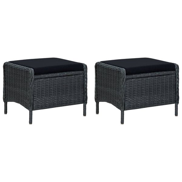 vidaXL Garden Lounge Set Dark grey, Black