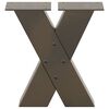 vidaXL Coffee Table Legs X-Shaped 2 pcs Natural Steel 15.7x(11.8-12.2)" Steel