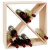 vidaXL Wine Cabinet 24.4"x9.8"x24.4" Solid Wood Pine