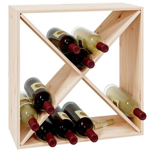 vidaXL Wine Cabinet 24.4"x9.8"x24.4" Solid Wood Pine