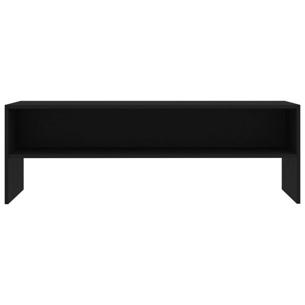 vidaXL TV Cabinet Black Engineered Wood Medium Classic/Traditional