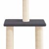 vidaXL Cat Tree Dark grey Engineered wood, plush, sisal Durable Cat Tree