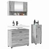 vidaXL Bathroom Furniture Set 3 pcs Grey sonoma Engineered wood