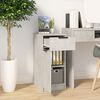 vidaXL Desk Cabinet Concrete grey Engineered wood Compact Desk Cabinet