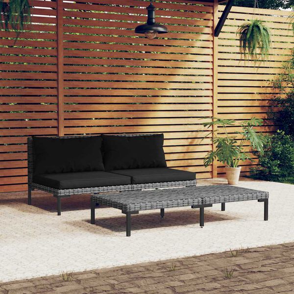 vidaXL Garden Lounge Set Dark Grey