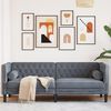 vidaXL Chesterfield Sofa Dark Grey