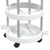 vidaXL Cleaning Trolley Silver and white