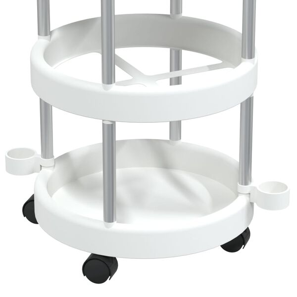 vidaXL Cleaning Trolley Silver and white