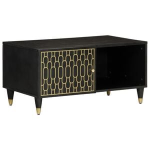 vidaXL Coffee Table Black Solid mango wood Medium Coffee Table