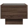 vidaXL Bedside Table Brown Oak Engineered wood, Glass 15.7x15.7x11.8 in