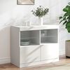 vidaXL Sideboard White Engineered wood, Glass Medium Sideboard
