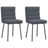 vidaXL Dining Chair Set of 2 Dark Gray