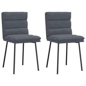 vidaXL Dining Chair Set of 2 Dark Gray