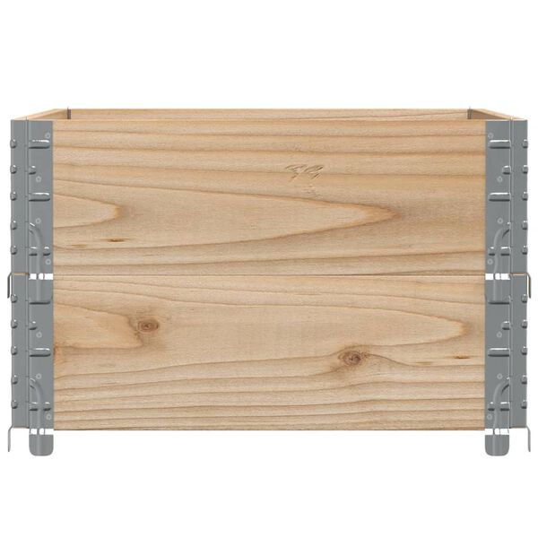 vidaXL Pallet Collars 2 pcs 31.5x23.6" Solid Wood Pine
