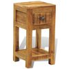 vidaXL Side Table Natural Wood Solid Mango Wood Compact Square