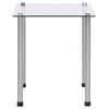 vidaXL Nesting Table Set of 3 Transparent Tempered glass, stainless steel
