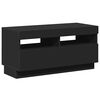 vidaXL TV Cabinet Black Engineered wood TV Cabinet Rectangular Modern