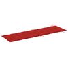 vidaXL Patio Sun Lounger Red, Natural wood