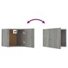 vidaXL Wall-mounted TV Cabinet Set of 8 Grey Sonoma Engineered Wood
