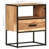 vidaXL Bed Cabinet Natural brown, black