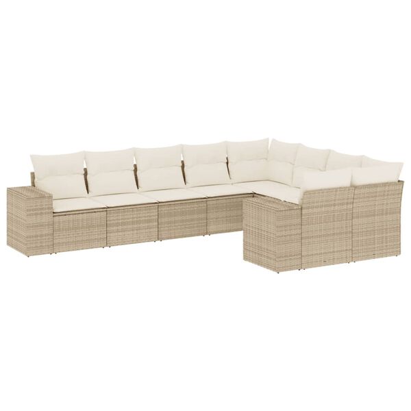 vidaXL Garden Sofa Set Beige, Cream White