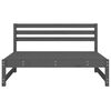vidaXL Garden Middle Sofa Grey Solid Wood Pine Medium Modular