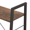 vidaXL Standing Shelf Dark brown and black Engineered wood, steel Medium
