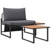 vidaXL Garden Sofa Set 2 pcs Anthracite Steel
