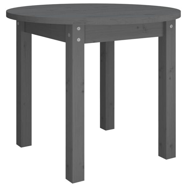 vidaXL Coffee Table Grey Solid pine wood Compact Simplistic