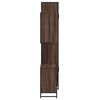 vidaXL Bathroom Furniture Set Brown oak Engineered wood, metal, glass