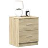 vidaXL Bedside Cabinet Sonoma oak Engineered wood Medium Bedside Cabinet