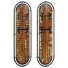 vidaXL Coat Rack Brown and Black Solid Reclaimed Wood, Iron Standard
