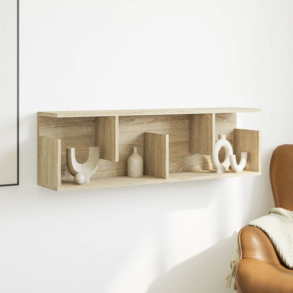 vidaXL Wall Cabinet Sonoma oak Engineered wood Medium Wall Mounted