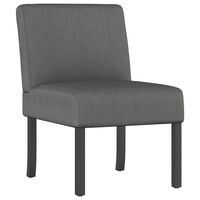 vidaXL Slipper Chair Dark Gray Fabric