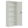 vidaXL File Cabinet Light Grey Powder-coated Steel Large File Cabinet