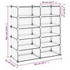 vidaXL Shoe Rack Transparent Polypropylene Medium Collapsible