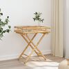 vidaXL Folding Tray Table Natural Bamboo Bamboo Small Foldable