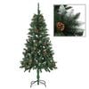 vidaXL Artificial Pre-lit Christmas Tree with Pine Cones 59.1"
