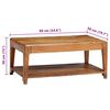 vidaXL Coffee Table Solid Wood 34.6"x19.7"x15"